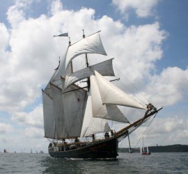 3-Mast-Toppsegelschoner Hendrika Bartelds auf der Ostsee